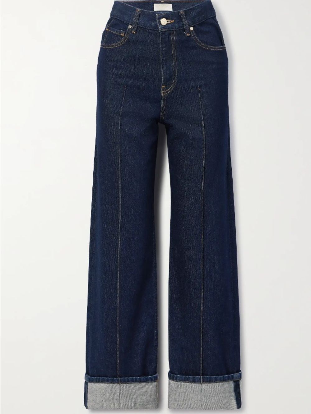 Ulla Johnson Dark Blue Wide-Leg Denim Pants